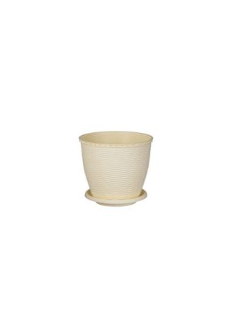Cserép+Alátét Rattan 2.75 Literes Krém (11/#)