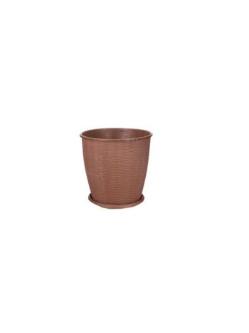 Cserép+Alátét Rattan 2.75 Literes Barna (66/#)