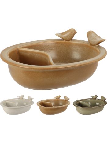 Porcelán madárettető tálka