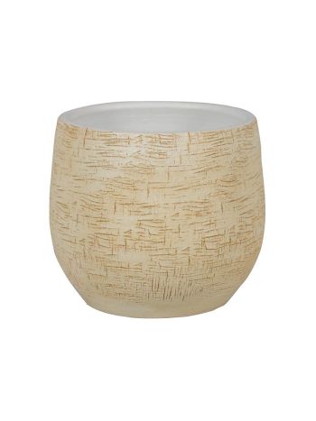 Cork kerámia kaspó bézs 16x14cm