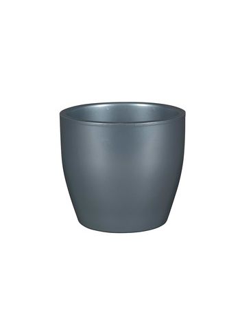 Ezra kerámia kaspó ezüst 14x13cm