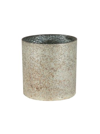 Marhaba Cylinder üvegváza ezüst 10x11cm