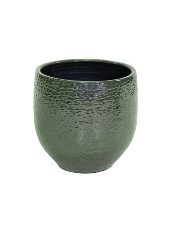 Puro kerámia kaspó cédruszöld 20x19cm