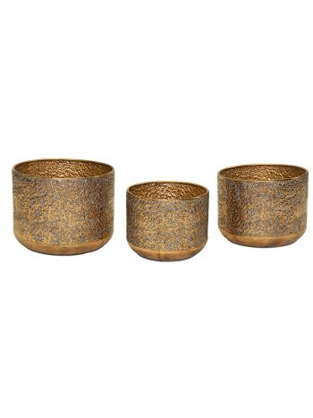 Hadad Classic fém kaspó arany szett 30-5x24-40x30cm S3
