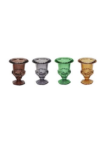 Pierce Relic üveg kehely barna-lila-zöld-narancs mix 11-5x14cm