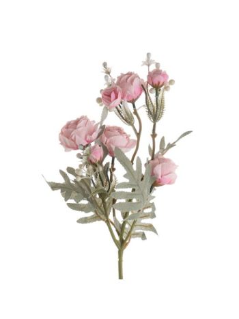 Hamvas rózsa ág- 56cm magas - Rózsaszín