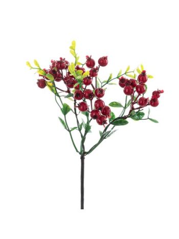 Bogyós ág- 28.5cm magas - Piros  AF029-01