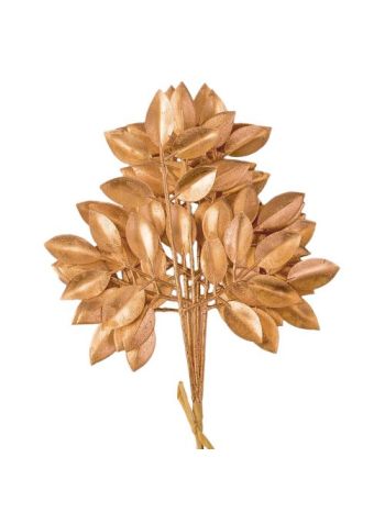 Metál arany levél köteg- 6 szálas- 27cm magas- 14cm széles