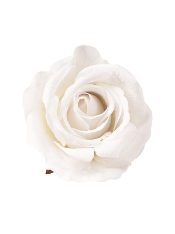 Rózsa selyemvirág fej- 8cm - Fehér AF120-01 12db/csomag