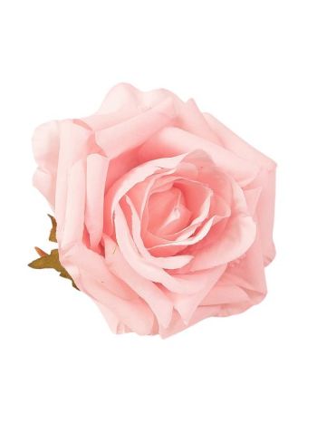 Rózsa selyemvirág fej- 8cm - Világos rózsaszín AF120-06 12db/csomag