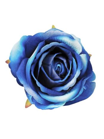 Bársony rózsafej- 8cm - Kék 12db/csomag