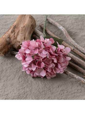 Hortenzia selyemvirág szál- 35cm magas - Sötét rózsaszín