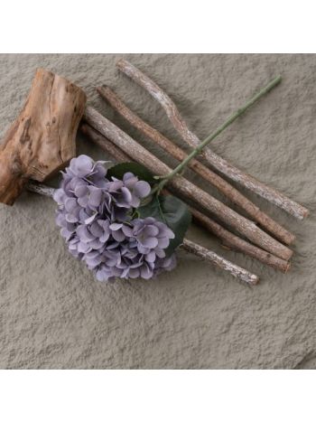 Hortenzia selyemvirág szál- 35cm magas - Sötétlila