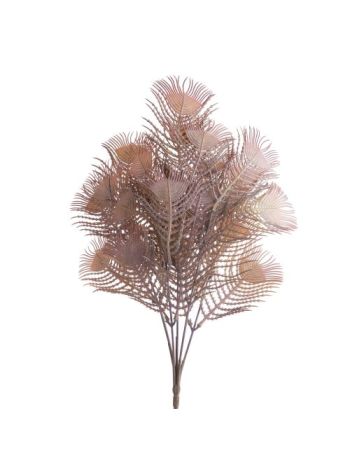 Pávatoll csokor- 37cm magas - Barnás zöld