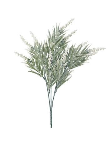 Dekor műnövény csokor- 39.5cm magas - Zöldes fehér