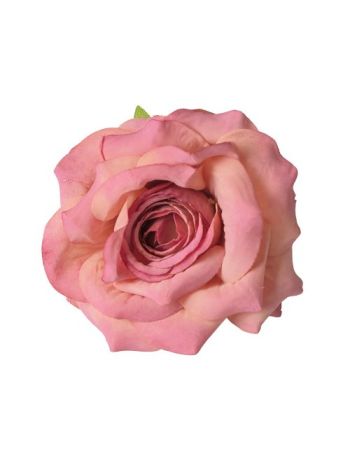 Rózsa selyemvirág fej- 8cm - Sötét rózsaszín