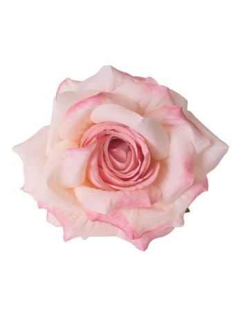 Rózsa selyemvirág fej- 8cm - Világos rózsaszín