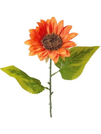 Napraforgó selyemvirág csokor- magasság: 37cm - Narancs