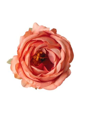 Peonia selyemvirág fej- 10cm -  Narancs