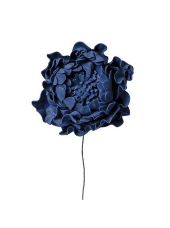 Peonia selyemvirág szál- 26cm - Sötétkék