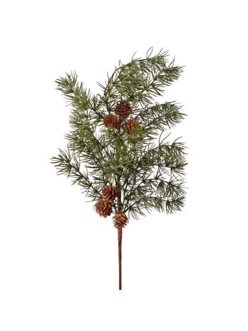 Téli dekorág fenyővel és tobozzal- 53 cm magas