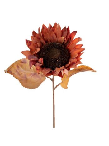 Napraforgó selyemvirág szál- 61cm magas - Narancssárga