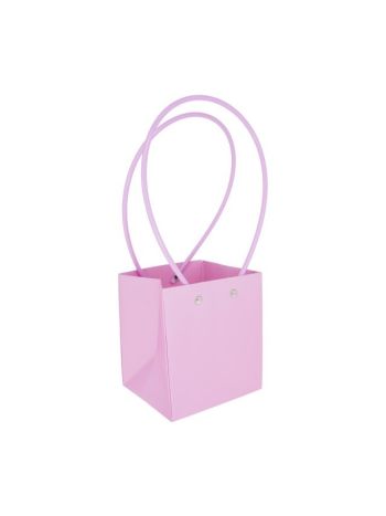 Ajándéktasak cserepes virághoz papír 11-5x13 cm rózsaszín