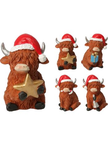 Tehén dekorációs karácsonyi termék 80X60X120MM
