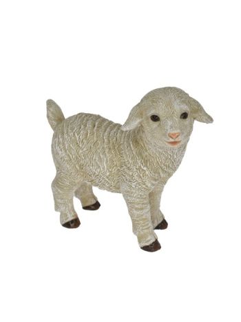 Bárány álló poly 15-7x6-8x14-5cm fehér  DD64866