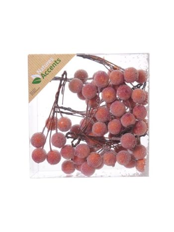 Bogyós csokor deres- betűzős műanyag 1-6 cm narancssárga S/66