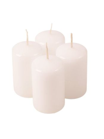 Adventi henger gyertya készlet- 8 x 5cm - Lakk fehér