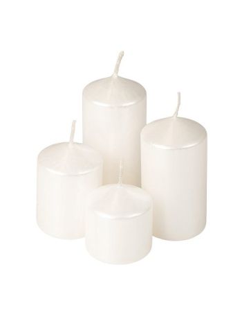 Lépcsős adventi henger gyertya készlet- Ø40 x 40/55/70/85mm - Metál