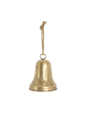 Csengő akasztós bádog 13-5x16 cm antik arany