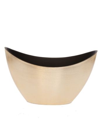 Csónak alakú kaspó S műanyag- 20x9x11-5 cm- fényes arany