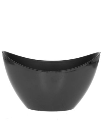 Csónak alakú kaspó- műanyag- 24x10x14 cm- fekete SSS DD66471