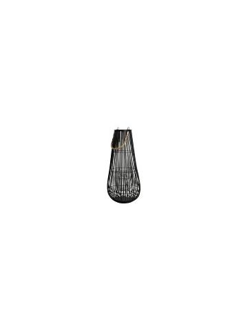 Laterne Holzstreifen Ø28x60cm schwarz D56HST05