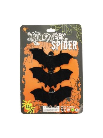 Denevér bársony műanyag 10 cm fekete S/3