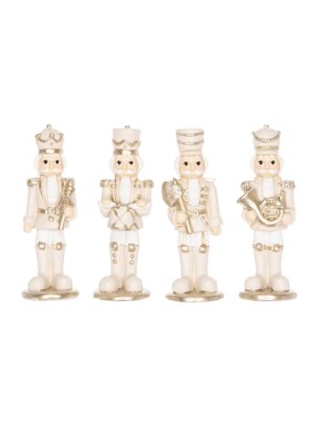 Diótörő álló- poly- 3x3x9cm- krém- arany- 4 féle SSS