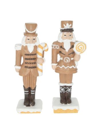 Diótörő cukorbottal- nyalókával álló poly 3-7x2-7x9-9 cm barna- fehér 2 féle