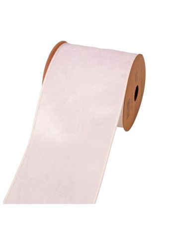 Fehér bársony szalag drótos szegéllyel 100mm x 5m