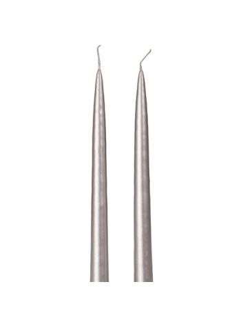 Szálas gyertya- 6db-os készlet- 2.2cm x 25cm - Metál ezüst