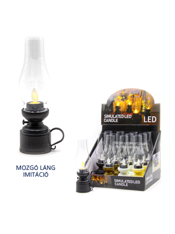 LÁMPÁS LEDES 12/240 7-3x4x18-3 cm 4 SZÍNBEN MOZGÓ LÁNG