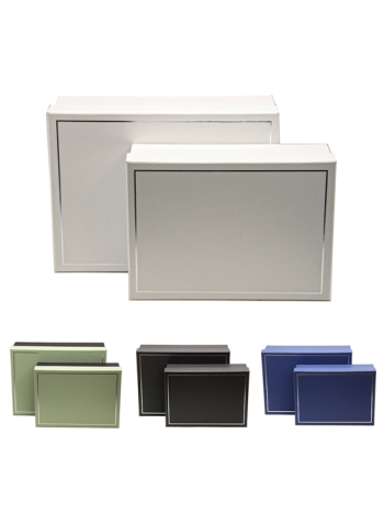 PAPÍRDOBOZ 2 DB 1/16 33x25x11-5 cm-29x21x9 cm 4 SZÍNBEN