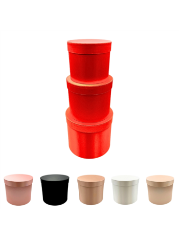 PAPÍRDOBOZ 3 DB SZATÉN 1/18 16-5x14;19-5x16-5;23x19-5 cm 6 SZÍNBEN