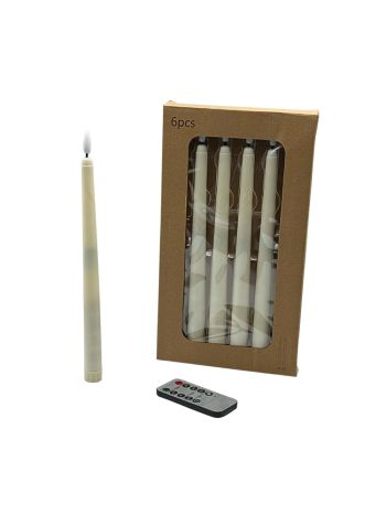 GYERTYA LEDES 6DB 1/0 28cm TÁVKAPCSOLÓVAL ES10985