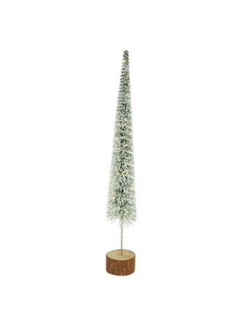 Fenyő fa talpon- LED-es műanyag- fa 6x42-5 cm zöld