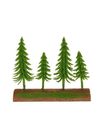 Fenyősor fatörzsön műanyag- fa 21x6x18 cm zöld- barna
