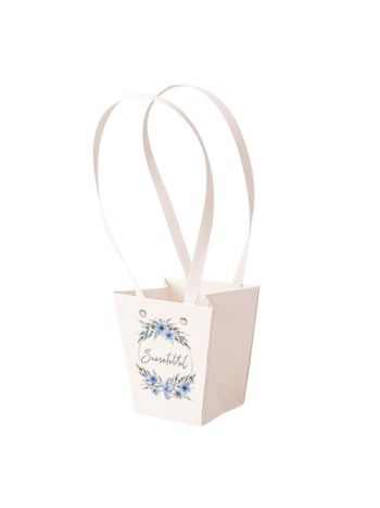 10db.Szeretettel feliratos virág táska 12(h) x 12(sz) x 12.5(m) cm