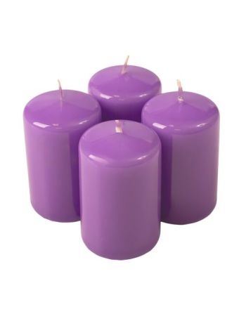 Adventi henger gyertya készlet- 7 x 4cm - Lakk lila