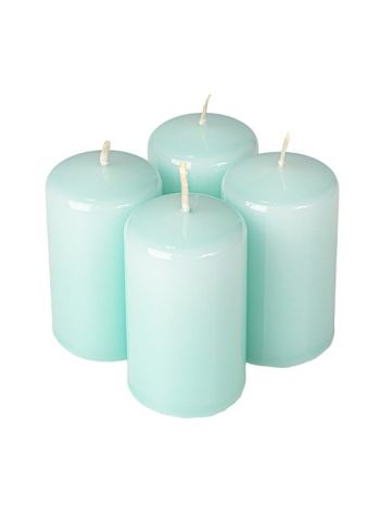 Adventi henger gyertya készlet- 7 x 4cm - Lakk menta